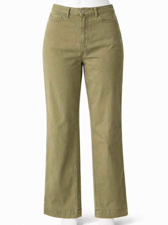 Quince Pants - Quince Olive Green 97% organic cotton wide leg Pants size 29
